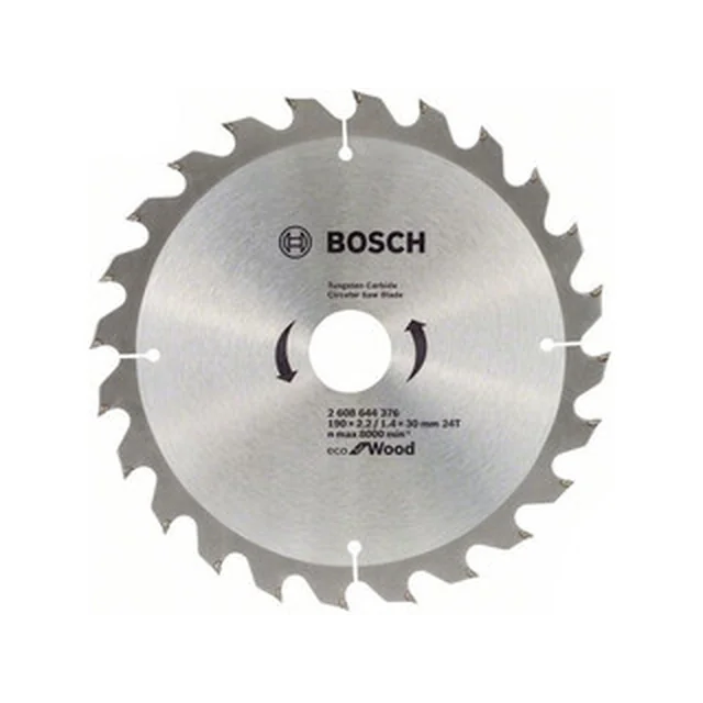 Bosch circular saw blade 190 x 30 mm | number of teeth: 24 db | cutting width: 2,2 mm 10 pcs