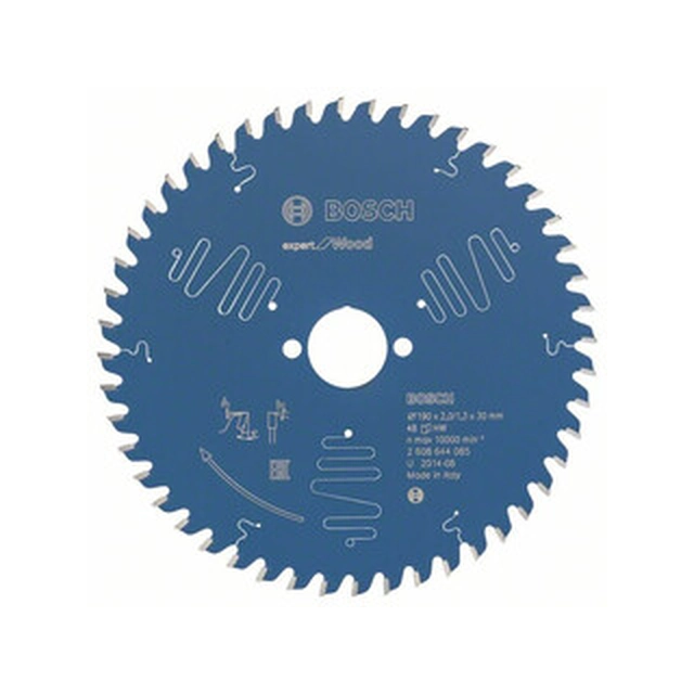 Bosch circular saw blade 190 x 30 mm | number of teeth: 48 db | cutting width: 2 mm