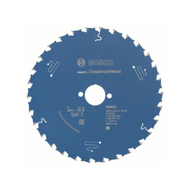 Bosch circular saw blade 200 x 30 mm | number of teeth: 30 db | cutting width: 2 mm