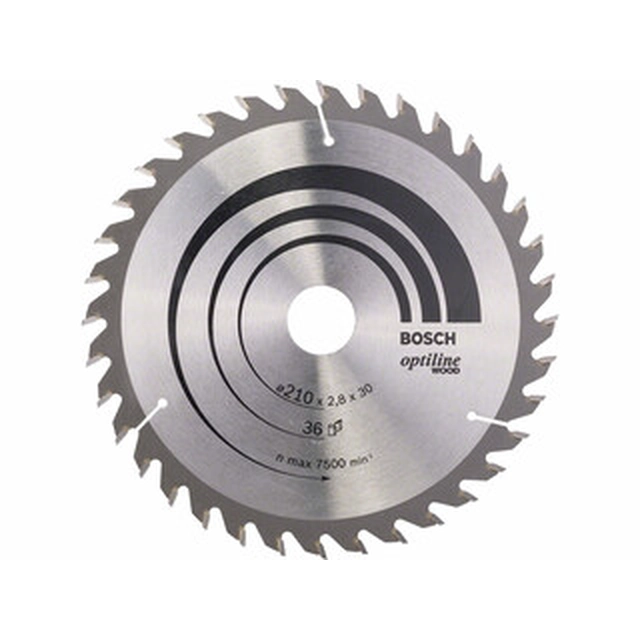 Bosch circular saw blade 210 x 30 mm | number of teeth: 36 db | cutting width: 2,8 mm