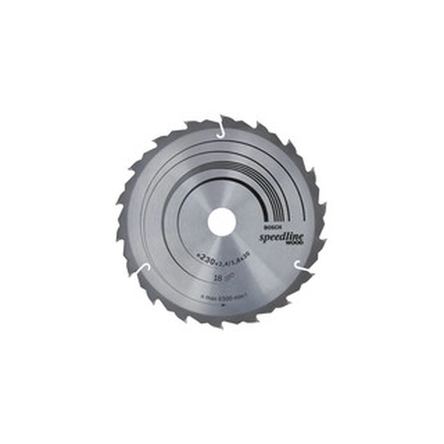 Bosch circular saw blade 230 x 30 mm | number of teeth: 18 db | cutting width: 2,4 mm