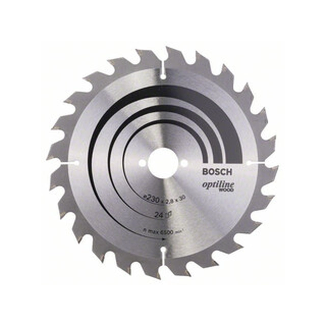 Bosch circular saw blade 230 x 30 mm | number of teeth: 24 db | cutting width: 2,8 mm