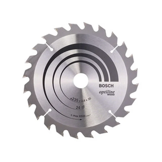 Bosch circular saw blade 235 x 30 mm | number of teeth: 24 db | cutting width: 2,8 mm