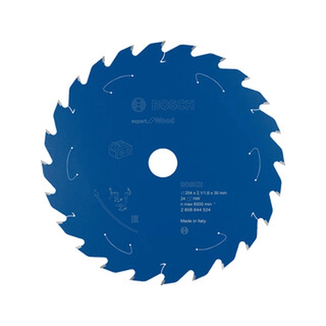 Bosch circular saw blade 254 x 30 mm | number of teeth: 24 db | cutting width: 2,1 mm