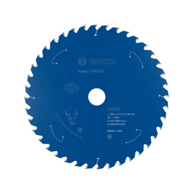 Bosch circular saw blade 254 x 30 mm | number of teeth: 40 db | cutting width: 2,1 mm