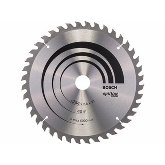 Bosch circular saw blade 254 x 30 mm | number of teeth: 40 db | cutting width: 2,8 mm
