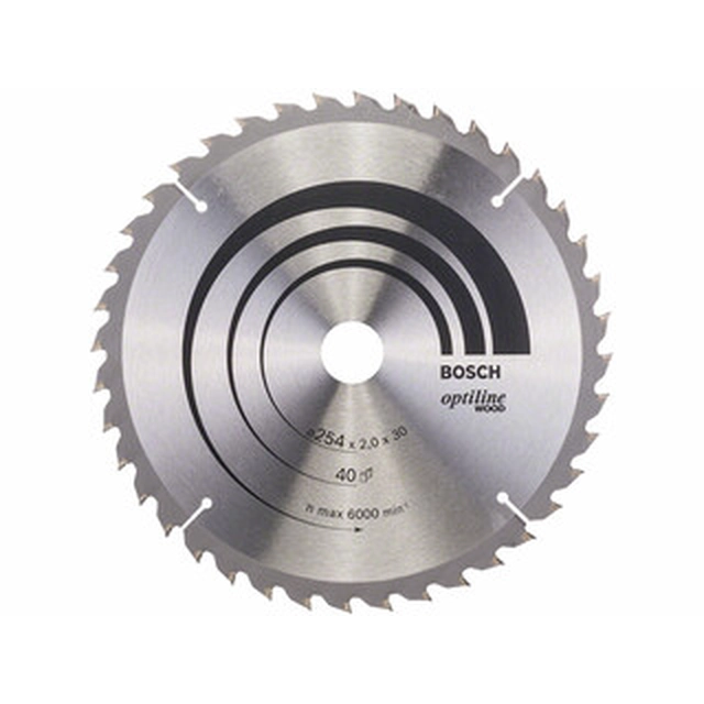 Bosch circular saw blade 254 x 30 mm | number of teeth: 60 db | cutting width: 2 mm