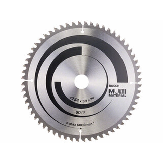 Bosch circular saw blade 254 x 30 mm | number of teeth: 60 db | cutting width: 3,2 mm