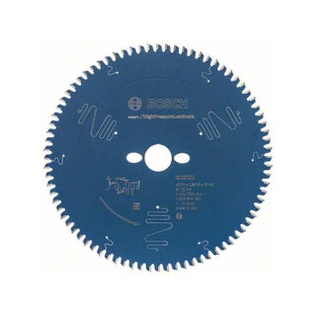 Bosch circular saw blade 254 x 30 mm | number of teeth: 80 db | cutting width: 2,8 mm