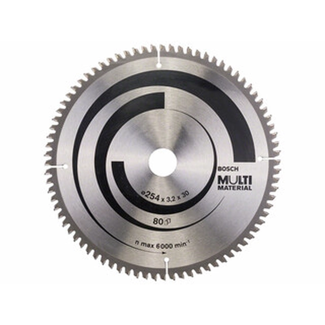 Bosch circular saw blade 254 x 30 mm | number of teeth: 80 db | cutting width: 3,2 mm