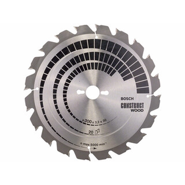 Bosch circular saw blade 300 x 30 mm | number of teeth: 20 db | cutting width: 3,2 mm