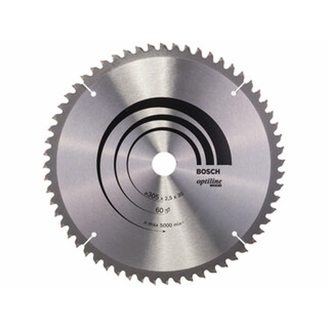 Bosch circular saw blade 305 x 30 mm | number of teeth: 60 db | cutting width: 2,5 mm