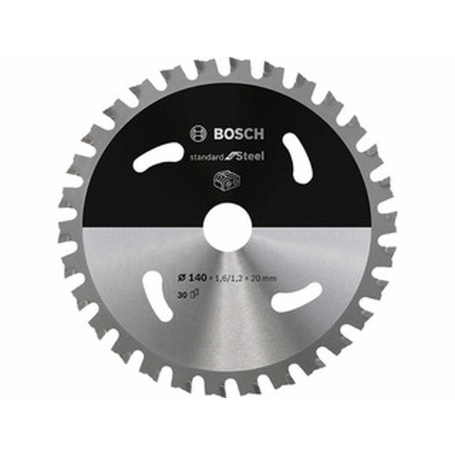 Bosch circular saw blade for steel - inox Number of teeth: 30 pcs | 140 x 20 x 1,2 mm