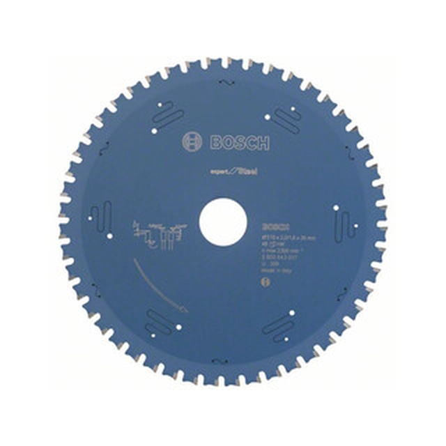 Bosch circular saw blade for steel - inox Number of teeth: 48 pcs | 210 x 30 x 1,6 mm