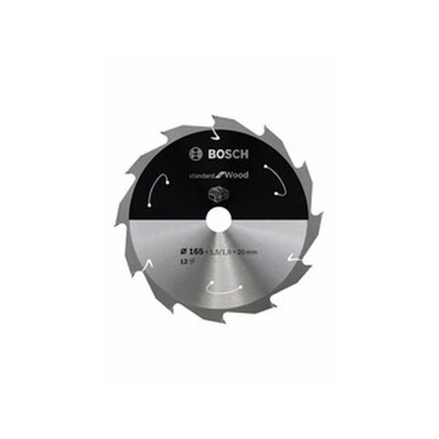 Bosch cirkelsågklinga 165 x 20 mm | antal tänder: 12 db | skärbredd: 1,5 mm