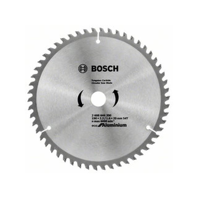 Bosch cirkelsågklinga 190 x 20 mm | antal tänder: 54 db | skärbredd: 2,2 mm