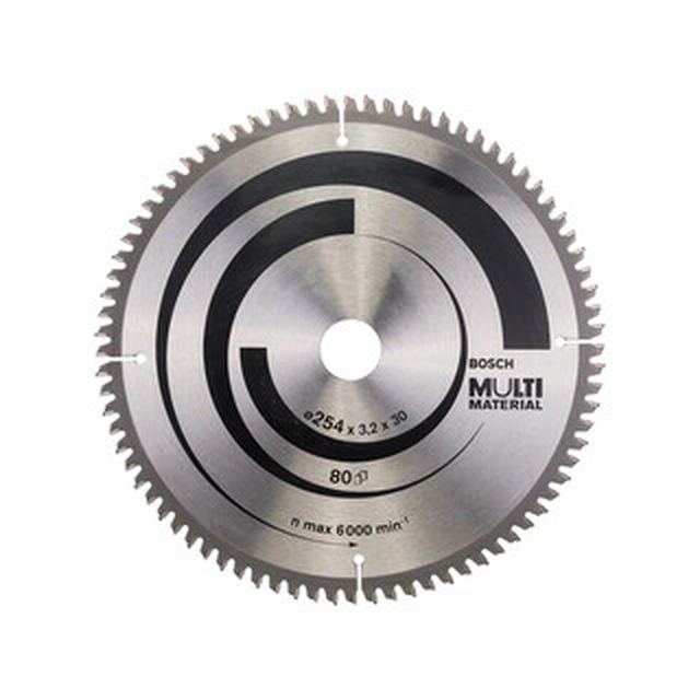 Bosch cirkelsågklinga 254 x 30 mm | antal tänder: 80 db | skärbredd: 3,2 mm