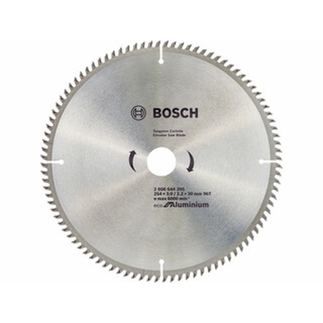 Bosch cirkelsågklinga 254 x 30 mm | antal tänder: 96 db | skärbredd: 3 mm