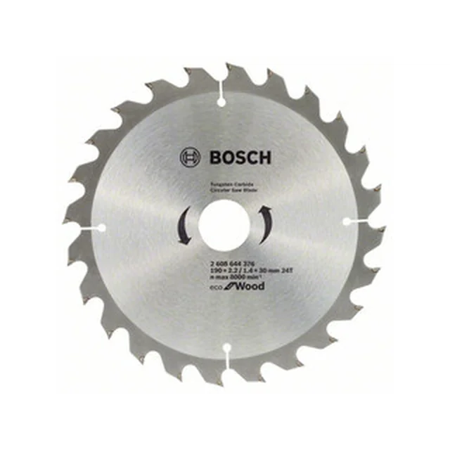 Bosch cirkelzaagblad 190 x 30 mm | aantal tanden: 24 db | snijbreedte: 2,2 mm