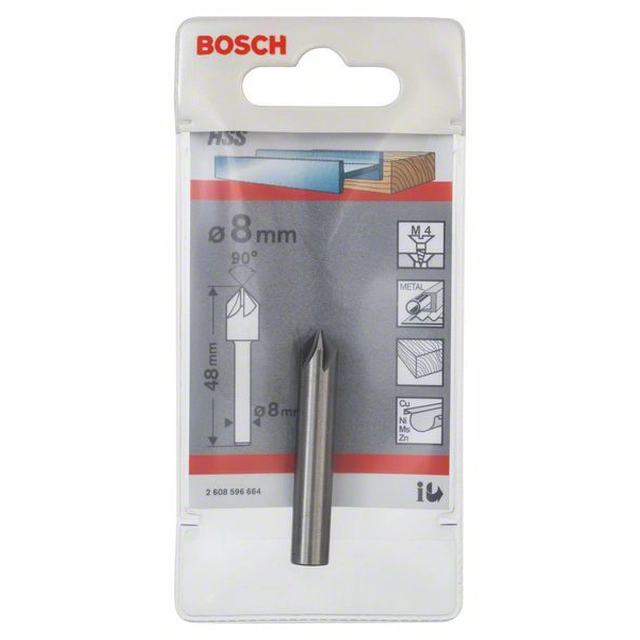 BOSCH Countersinks 8,0 mm, m 4, 48 mm,8 mm