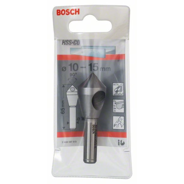 BOSCH Countersinks with cross hole 21,0 mm,10-15, 65 mm,10 mm