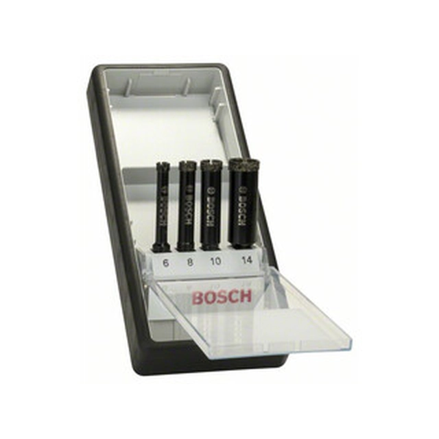 Bosch deimantinių grąžtų rinkinys vandens gręžimui 6, 8, 10, 14mm