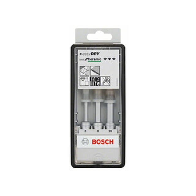 Bosch diamond drill bit set for drill 6 - 10 mm | Dry 3 pcs