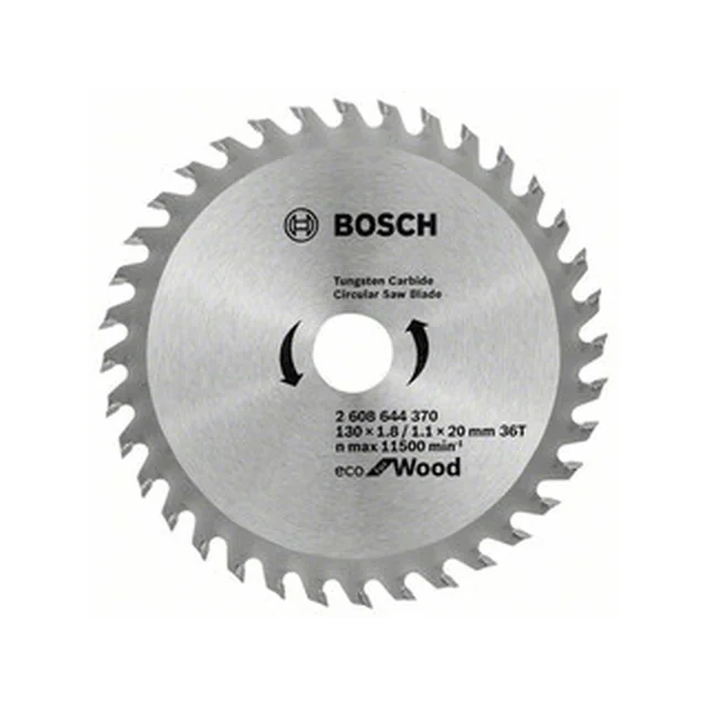 Bosch diskinis pjūklas 130 x 20 mm | dantų skaičius: 36 db | pjovimo plotis: 1,8 mm