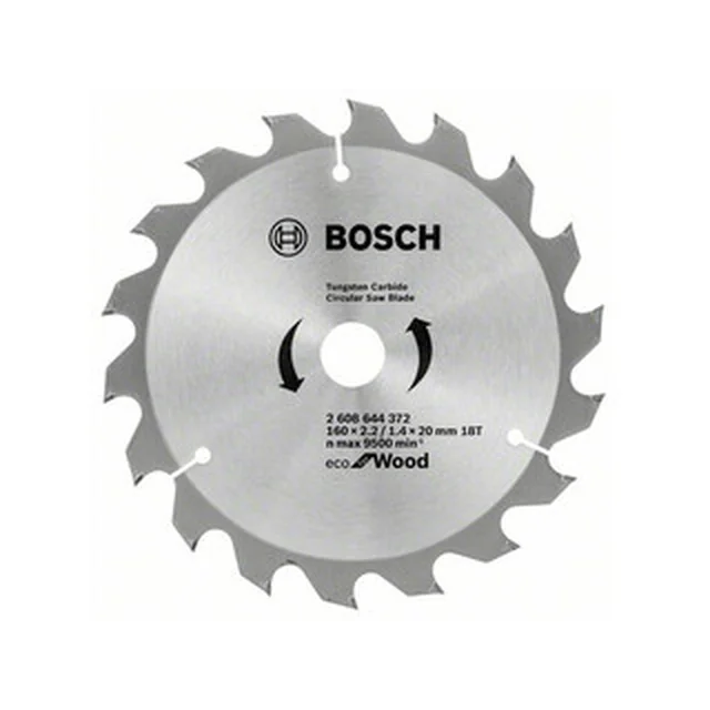 Bosch diskinis pjūklas 160 x 20 mm | dantų skaičius: 18 db | pjovimo plotis: 2,2 mm