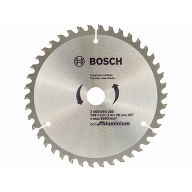 Bosch diskinis pjūklas 160 x 20 mm | dantų skaičius: 42 db | pjovimo plotis: 2 mm