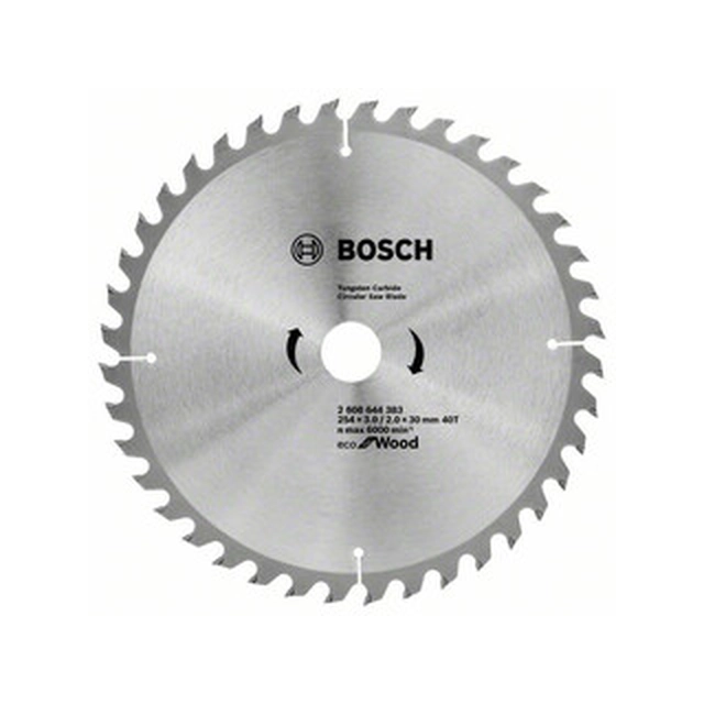 Bosch diskinis pjūklas 254 x 30 mm | dantų skaičius: 40 db | pjovimo plotis: 3 mm