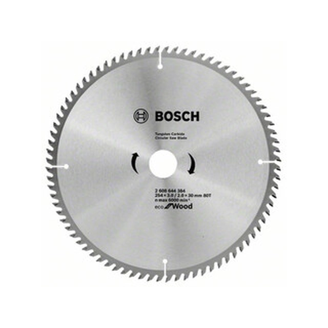 Bosch diskinis pjūklas 254 x 30 mm | dantų skaičius: 80 db | pjovimo plotis: 3 mm
