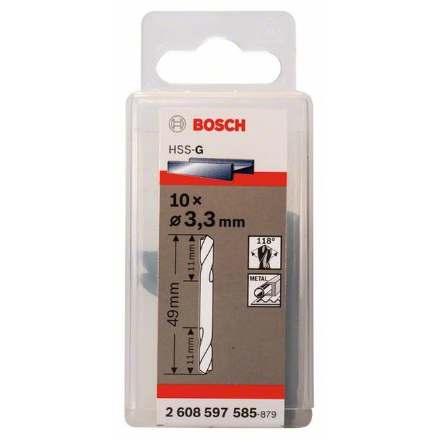 BOSCH Double-sided drills 3,3 x 11 x 49 mm