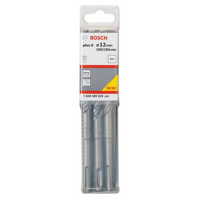 BOSCH Drills for SDS Hammers plus-5 12 x 100 x 165 mm