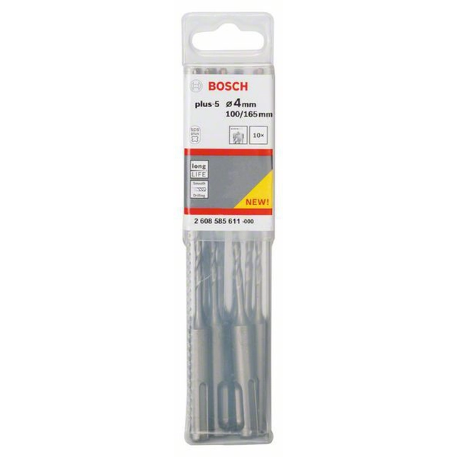 BOSCH Drills for SDS Hammers plus-5 4 x 100 x 165 mm