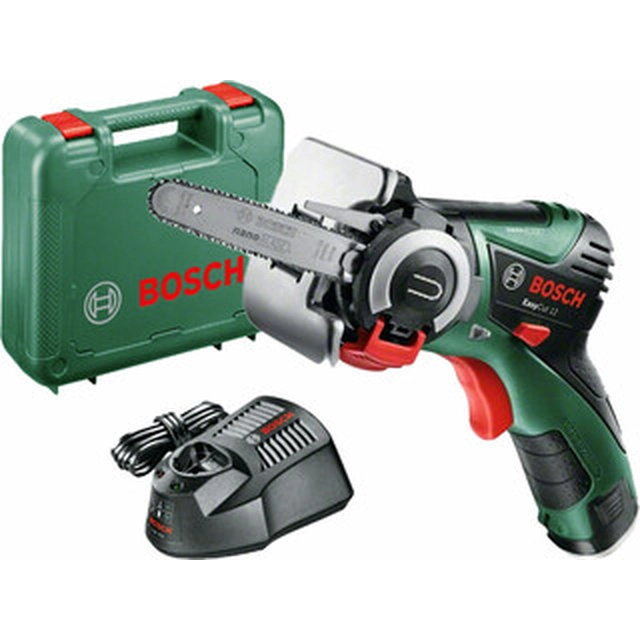 Bosch EasyCut 12 akumuliatorinis nanopjūklas 12 V | Pjovimas m. 65 mm | 0 - 4100 1/min | Anglies šepetėlis | 1 x 2,5 Ah baterija + įkroviklis | Lagamine