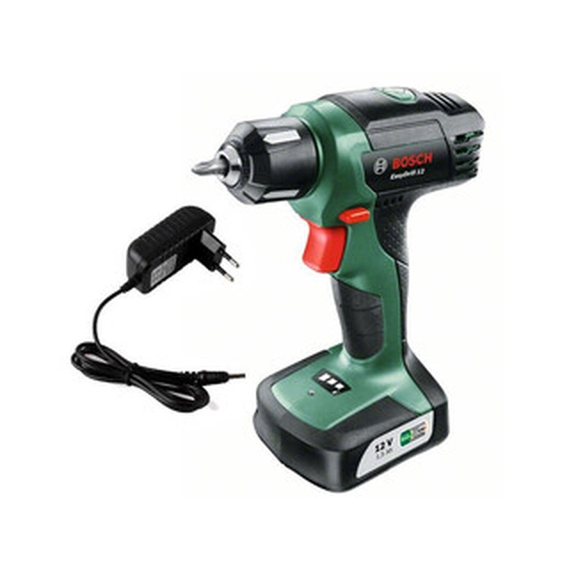 Bosch EasyDrill 12 cordless drill driver with chuck 12 V | 6 Nm/15 Nm | Carbon brush | With battery and charger | In a cardboard box