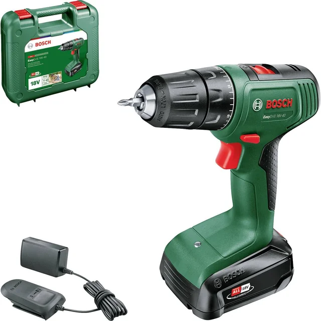 Bosch Easydrill Bohrschrauber 18V-40 18 V 1 x Akku 2 Ah (06039D8004)