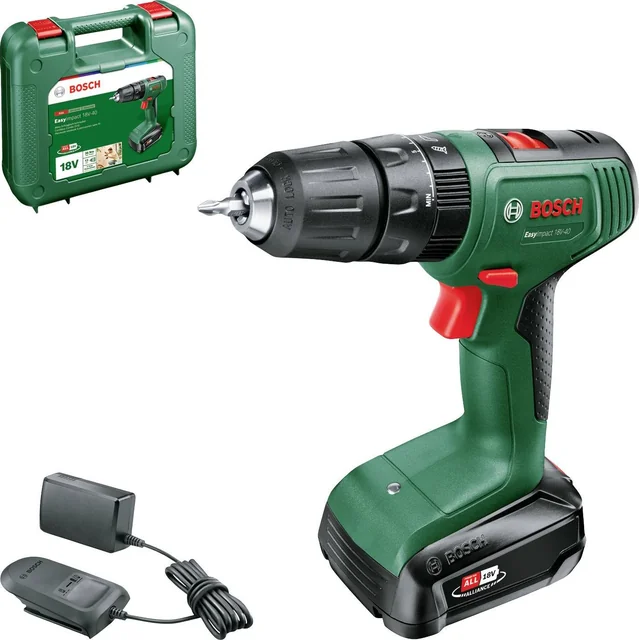 Bosch EasyImpact borr/skruvdragare 18V-40 18 V 1 x batteri 2 Ah (06039D8107)