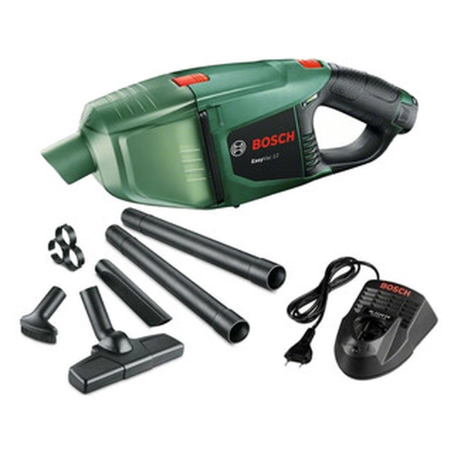 Bosch EasyVac 12 sladdlös handdammsugare 12 V | 0,38 l | Kolborste | 1 x 2,5 Ah batteri + laddare | I en kartong