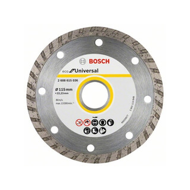 Bosch Eco for Universal Turbo dijamantna rezna ploča 125 x 22,23 mm 10 kom