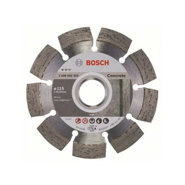 „Bosch Expert“ betono 115x22,2x2,2x12 mm deimantinio pjovimo diskas