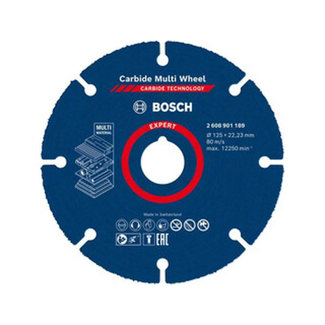 Bosch Expert Carbid Multi, disco da taglio in metallo duro 125 mm