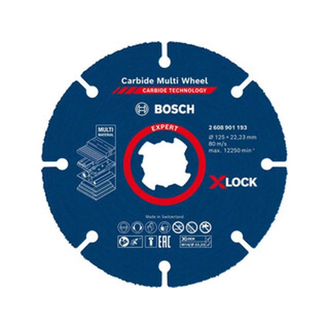 Bosch Expert Carbid Multi X-Lock, 125 x 22,23 mm carbide cutting disc