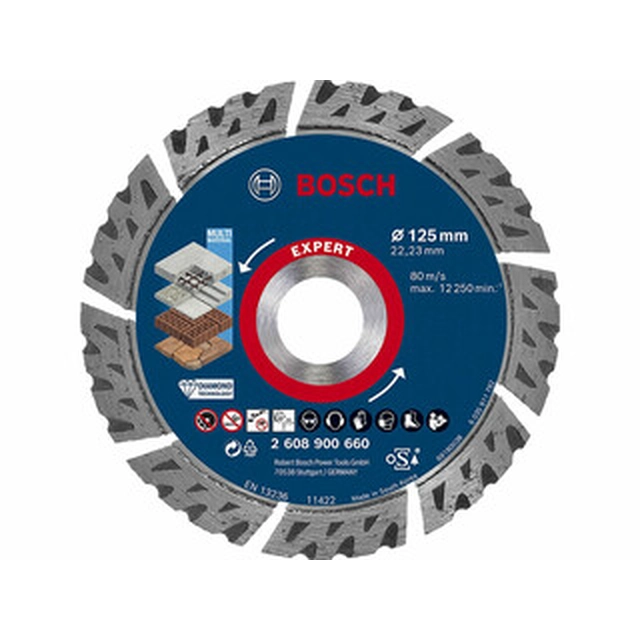 Bosch Expert Disc universal de tăiere cu diamant 125 x 22,23 mm