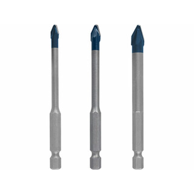 Bosch Expert HEX-9 Set punte per piastrelle in ceramica dura 3 pz