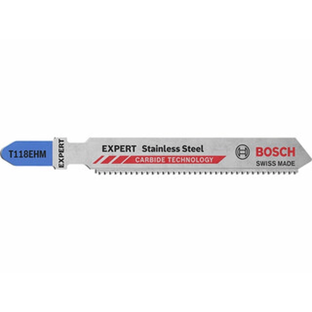 Bosch Expert T 118 EHM aço inoxidável, 83 mm lâmina de serra de copiadora para metal