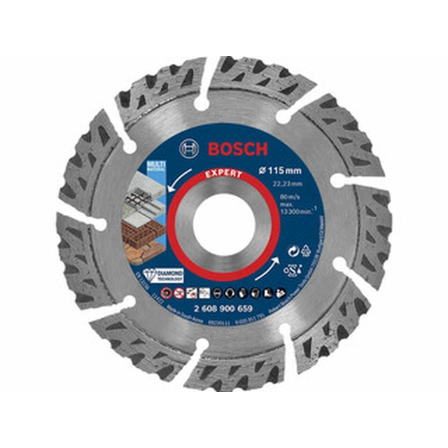 Bosch Expert Universalus deimantinis pjovimo diskas 115 x 22,23 mm