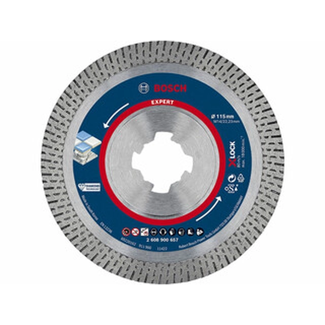 Bosch Expert X-Lock HardCeramic diamantskæreskive 115 x 22,23 mm