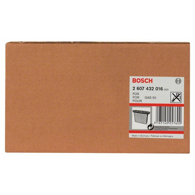 BOSCH Filtre plissé en cellulose 8600 cm²,257 X 69 X 187 millimètre